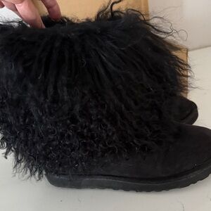 UGG Black sheepskin cuff Women's Boots